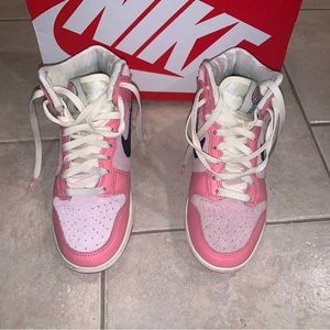 Nike Dunk High Hoops Pack Pink Soft Rose Womens Shoes Size 7 DX3359-600